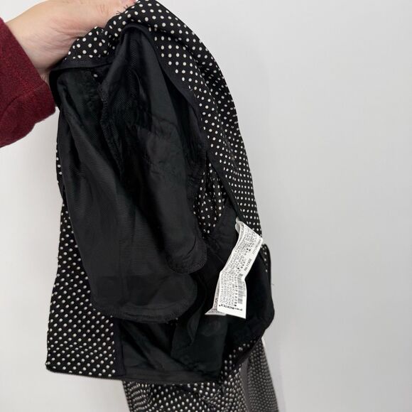Zara Black & White Polka Dot Trouser Pants Belted Size Small - Picture 12 of 13
